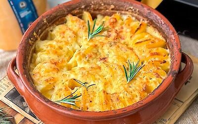 Extra cheesy aardappelgratin met truffel