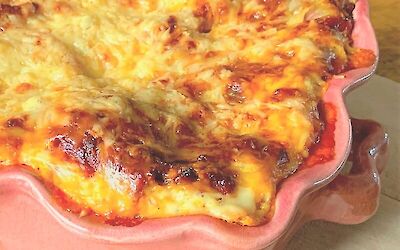 Comfort food: lasagne with lots of cheese